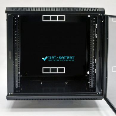 Шафа серверна настінна 19", 12U, 640х600х700мм (В*Ш*Г), розбірна, чорна, UA-MGSWA127B