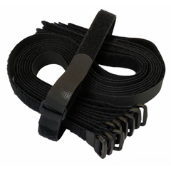 Velcro strap for FPV drone 400x20 mm, with plastic ring 10 pcs black RTH-2040BKZ(10)-E5, Черный, EPNew, 400 x 20