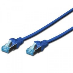 Patch-cord molded 0.5m, cat.5e, SF/UTP, AWG 26/7, blue DIGITUS DK-1531-005/B