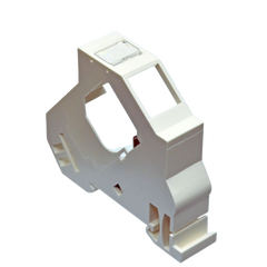 Modular Outdoor Socket for DIN Rail, 1xRJ45/RJ12, Keystone, EPNew DRA-0101SWHZ-38
