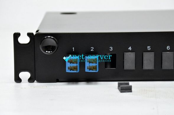 Патч-панель 48 портів, 2 LC-Duplex адаптери, SM, 1U, висувна LAN1-04AE-ADPT-B