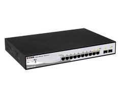 Switch D-Link DGS-1210-10P/F 8port 1GE PoE, 2xSFP, WebSmart