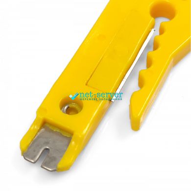 Universal tool for driving and stripping twisted pair cables