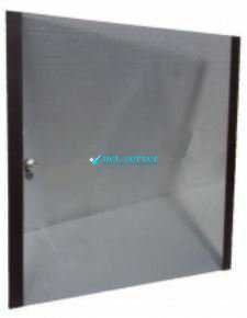 Двері скляні 7U для настінної шафи EUBOX Hypernet SY08TCM07U5400E-BL