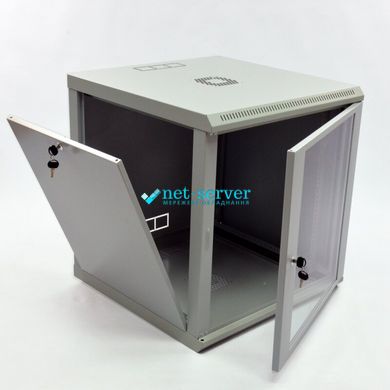 Шкаф серверный настенный 19", 12U, 640х600х600мм (В*Ш*Г), разборной, серый, UA-MGSWL126G