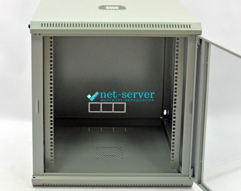 Wall-mounted server cabinet 19", 12U, 640x600x600mm (H*W*D), collapsible, gray, UA-MGSWL126G