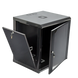 Wall-mounted server cabinet 19", 12U, 640x600x600mm (H*W*D), collapsible, black, UA-MGSWL126B