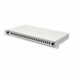 Patch panel 24 ports SC-Simplex/LC-Duplex/E2000, empty, 1U, gray UA-FOP24SCS-G
