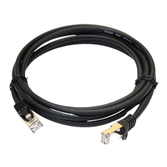Patch cord 1m, S/FTP, cat.6A, RJ45, copper, black, Electronical PC005-C6A-100BK