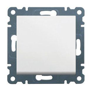 Photo of Universal switch Lumina, white, 10AX/230V Hager WL0020 &ndash; buy online with delivery across Ukraine at Net-server