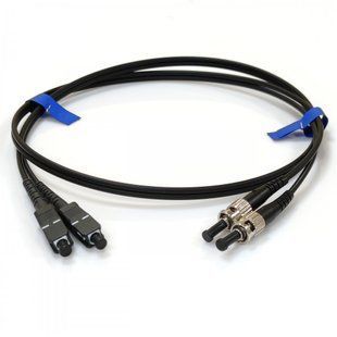 Photo of Optical patch cord ST/UPC-SC/UPC, OM3, 2m, black Duplex UPC-2SCFC(MM)D(ON)BK &ndash; buy online with delivery across Ukraine at Net-server