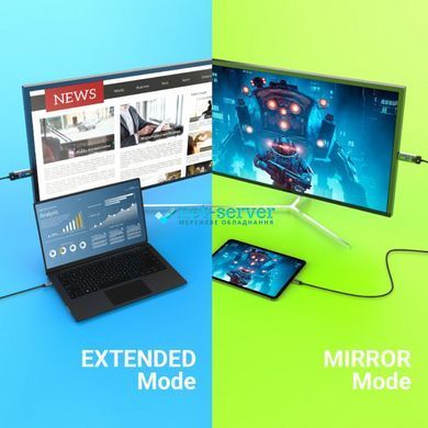 Фото Кабель USB-C HDMI, 8K 60 Гц, LED RGB 1.8 м j5create JCC157-N &ndash; купить с доставкой по Украине в интернет-магазине Net-server