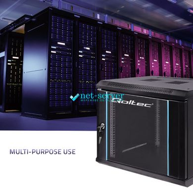 Server wall cabinet 19" 9U, 500x600x450mm (H*W*D) black Qoltec Q.RACK09U45