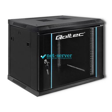 Server wall cabinet 19" 9U, 500x600x450mm (H*W*D) black Qoltec Q.RACK09U45