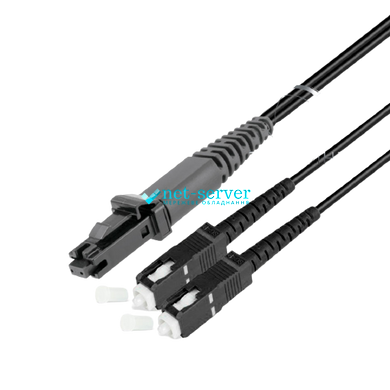 Optical patch cord MTRJ/UPC-SC/UPC, OM2.20m, Duplex black