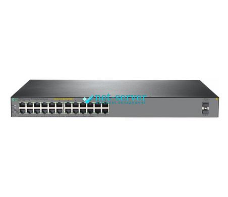 Комутатор HPE 1920S 24G PoE+ Switch, 24xGE PoE+ (370W), 2xGE-SFP ports, L2/3, Static, LT Warranty