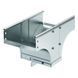 Vertical T-branch reducer DKC TDSR 400/200 mm, Sendzimir hot-dip galvanized
