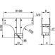 Vertical T-branch reducer DKC TDSR 400/200 mm, Sendzimir hot-dip galvanized