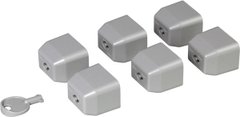 Set of 6 locking plugs for power distribution blocks (PDU) C19 standard plus key Legrand 646895