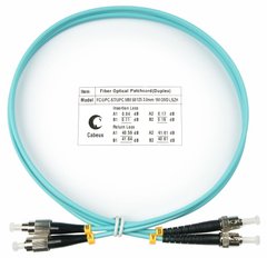 Optical patch cord FC/UPC-ST/UPC, MM(OM3), 2m, Duplex