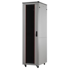 Floor-standing server cabinet 19" 42U, 600x1000x2150 (W*D*H) perforated, light gray, MIRSAN MR.GTAPS42U61.02