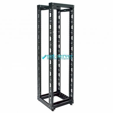 Фото Стійка дворамна 19" 42U 2025х540х1000мм (В*Ш*Г) чорна UA-OF42-D100-BK &ndash; купити з доставкою по Україні в інтернет-магазині Net-server