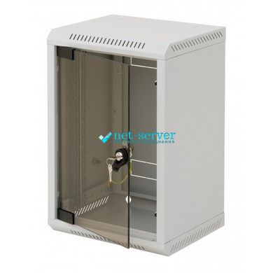 Настенный серверный шкаф 10" 9U, 470x310x260мм (В*Ш*Г) собран, серый, Triton RBA-09-AS3-CAX-C1
