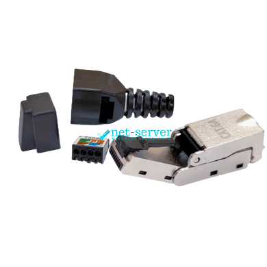 Rotary network connector RJ45, STP, cat.6A, L&W LW-NP-021-C6A