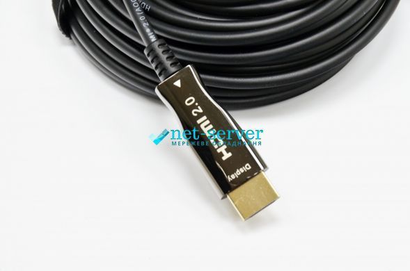 Фото Патч-корд HDMI 2.0, 10м, с передачей сигнала по оптическому кабелю (AOC) Electronical LW-HA-10 &ndash; купить с доставкой по Украине в интернет-магазине Net-server