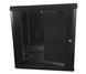 Wall cabinet 19", 12U, W600xD350xH637, collapsible, glass, black net-1235B
