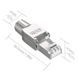 Network connector RJ45, STP, cat.6A, reusable, tool-free
