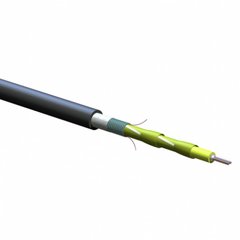 Волоконный оптический кабель U-DQ(ZN)(SR)H 1x12 E9 SMF-28e+® ITU G652.D CT 3.0, гофр. броня, диэл. сил. элемм., LSZH™/FRNC (Eca), Corning 012EEY-13122H2G