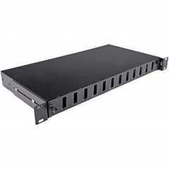 Патч-панель 24 порта 12 SC-Duplex или LC Quad, 1U, черная UA-FOP12SCD-B