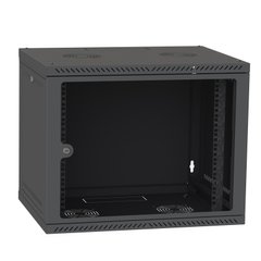 Серверна шафа IP 19" 12U 600x450 розбірна, загартоване скло, чорна