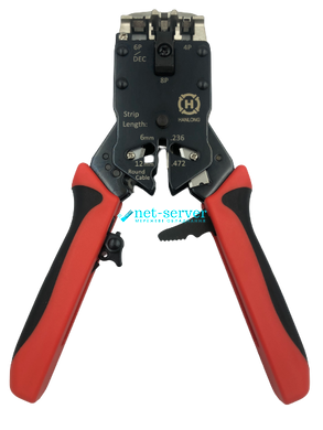 Professional crimping tool with ratchet RJ45/RJ12/RJ11, Hanlong HT-3008AR