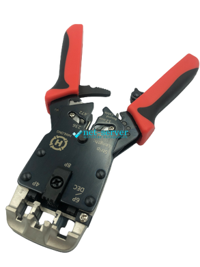 Фото Обтискний професійний інструмент із тріскачкою RJ45/RJ12/RJ11, Hanlong HT-3008AR &ndash; купити з доставкою по Україні в інтернет-магазині Net-server