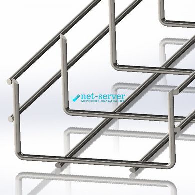 Mesh tray 50x50x2500, wire Ø4 mm, white zinc CMS-WBC4-5050Z