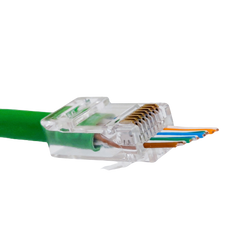 Network connector with through holes RJ45, UTP, cat.6 L&W LW-NP-002-C6