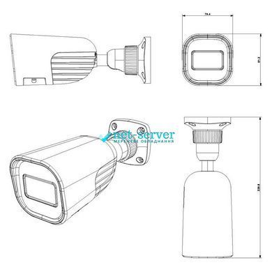 Photo of IP-camera 4 MP Provision-ISR I4-340IPEN-36-G-V4 (3.6 mm) with microphone and video analytics for video surveillance &ndash; buy online with delivery across Ukraine at Net-server