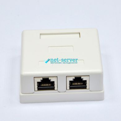 Photo of External network socket 2xRJ45, cat.6, STP, EPNew 6BX-S2WHA6 &ndash; buy online with delivery across Ukraine at Net-server