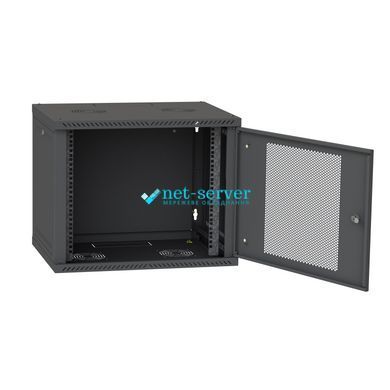 Фото Серверна шафа IP 19" 12U 600x600 розбірна, перфорована, чорна &ndash; купити з доставкою по Україні в інтернет-магазині Net-server