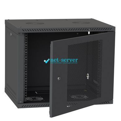 Фото Серверна шафа IP 19" 12U 600x600 розбірна, перфорована, чорна &ndash; купити з доставкою по Україні в інтернет-магазині Net-server