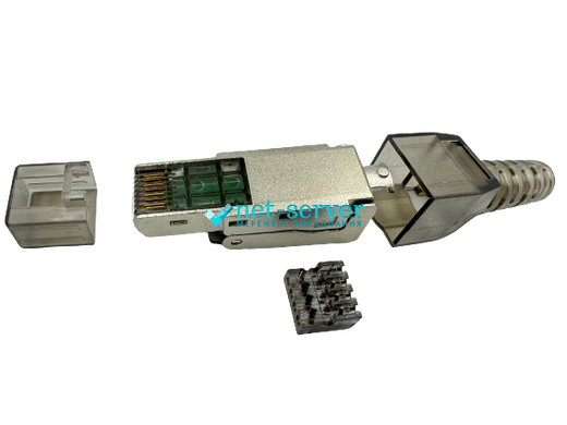 Коннектор сетевой RJ45, STP, cat.7, безинструментальный, Kingda KD-PGS8051-C7
