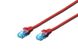 Patch-cord molded 3m, cat.5e, UTP, AWG 26/7, red DIGITUS DK-1511-030/R