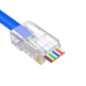 Конектор мережевий з наскрізним отвором RJ45, UTP, cat.6 L&W LW-NP-002-C6