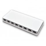 Фото Модульная розетка наружная 8хRJ45/RJ12, Keystone, EPNew BK-8WHZ &ndash; купить с доставкой по Украине в интернет-магазине Net-server
