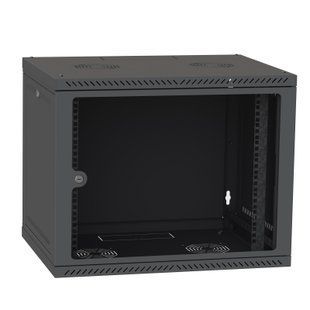 Фото Серверна шафа IP 19" 12U 600x600 розбірна, загартоване скло, чорна &ndash; купити з доставкою по Україні в інтернет-магазині Net-server