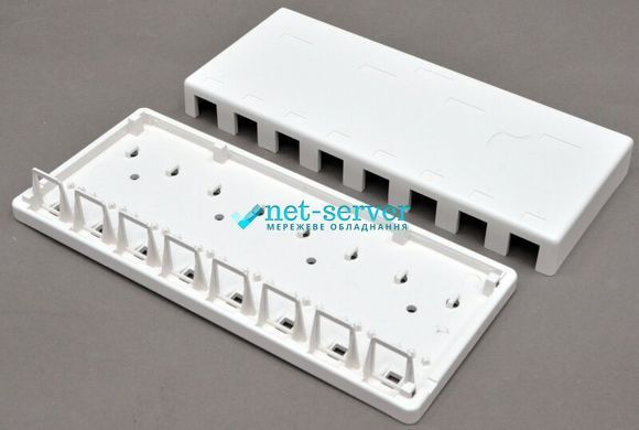 Фото Модульная розетка наружная 8хRJ45/RJ12, Keystone, EPNew BK-8WHZ &ndash; купить с доставкой по Украине в интернет-магазине Net-server