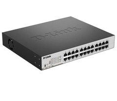 Комутатор D-Link DGS-1100-24P 24x1GE (ports 1-12 w/PoE supp) EasySmart
