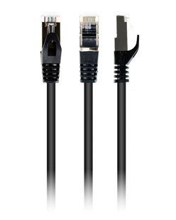 Photo of Network Patch Cord S/STP Cat 6а Cablexpert PP6A-LSZHCU-BK-0.5M, 0.5 m, Black, RJ45-RJ45, Molded, 50u Gold-Plated Contacts &ndash; buy online with delivery across Ukraine at Net-server